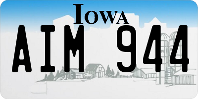 IA license plate AIM944