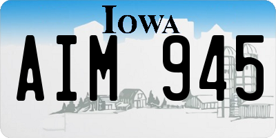 IA license plate AIM945