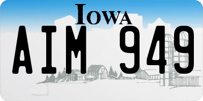 IA license plate AIM949