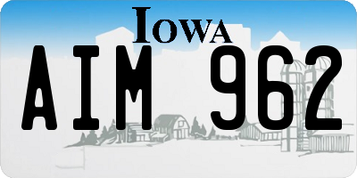 IA license plate AIM962