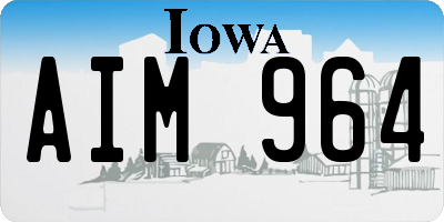 IA license plate AIM964