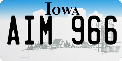 IA license plate AIM966