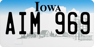 IA license plate AIM969