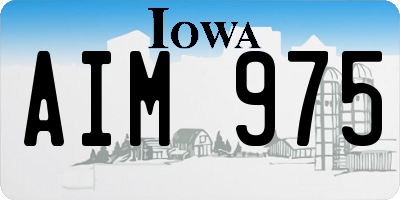 IA license plate AIM975