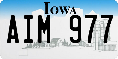 IA license plate AIM977