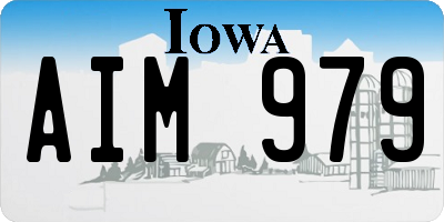 IA license plate AIM979