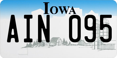 IA license plate AIN095