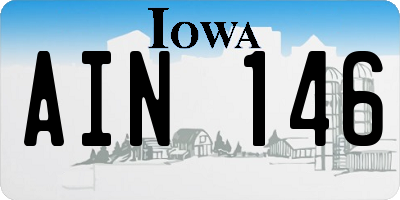 IA license plate AIN146
