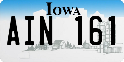 IA license plate AIN161