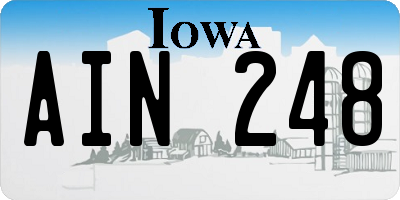 IA license plate AIN248