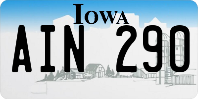 IA license plate AIN290