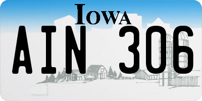 IA license plate AIN306