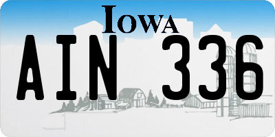 IA license plate AIN336