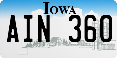 IA license plate AIN360