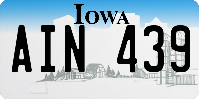 IA license plate AIN439