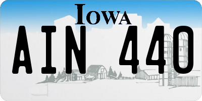 IA license plate AIN440