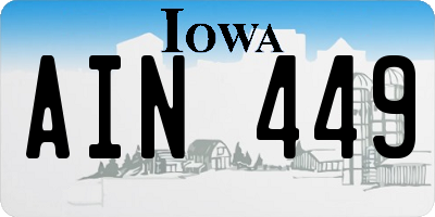 IA license plate AIN449