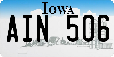 IA license plate AIN506