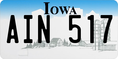 IA license plate AIN517