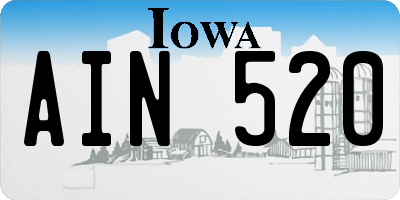 IA license plate AIN520