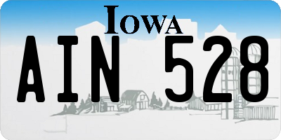 IA license plate AIN528