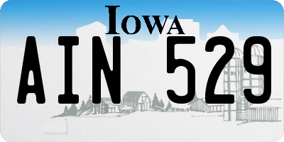 IA license plate AIN529