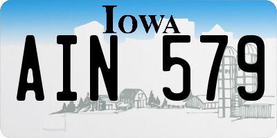 IA license plate AIN579