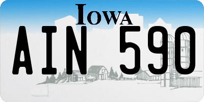 IA license plate AIN590