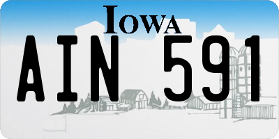 IA license plate AIN591