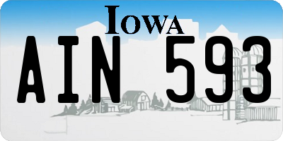 IA license plate AIN593