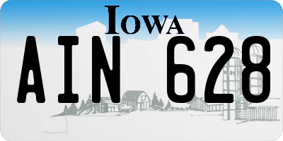 IA license plate AIN628