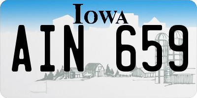 IA license plate AIN659