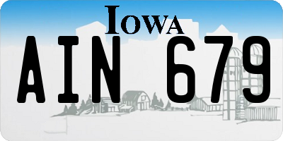 IA license plate AIN679