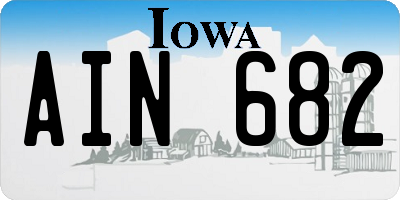 IA license plate AIN682