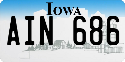 IA license plate AIN686