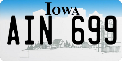 IA license plate AIN699
