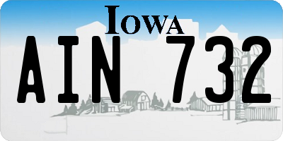 IA license plate AIN732