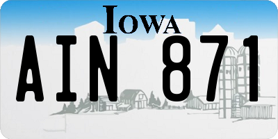 IA license plate AIN871