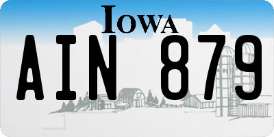 IA license plate AIN879