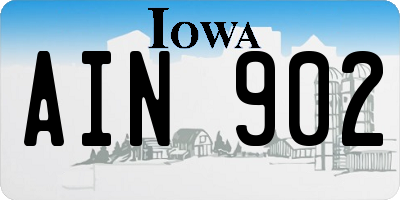 IA license plate AIN902