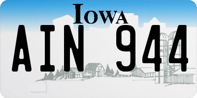 IA license plate AIN944