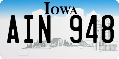 IA license plate AIN948