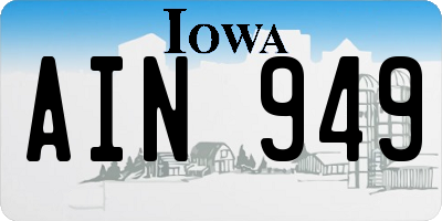 IA license plate AIN949