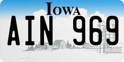 IA license plate AIN969
