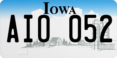 IA license plate AIO052