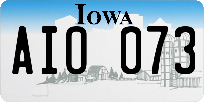 IA license plate AIO073