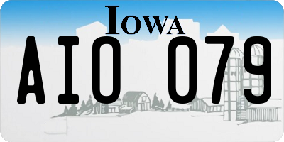 IA license plate AIO079
