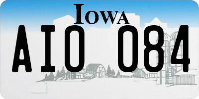 IA license plate AIO084