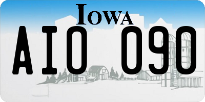 IA license plate AIO090
