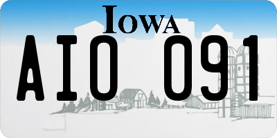IA license plate AIO091